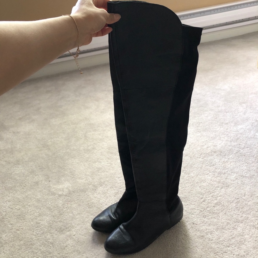 Knee high leather boots